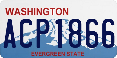 WA license plate ACP1866