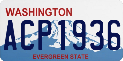 WA license plate ACP1936