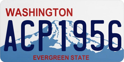 WA license plate ACP1956