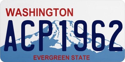 WA license plate ACP1962