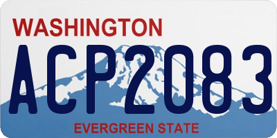 WA license plate ACP2083