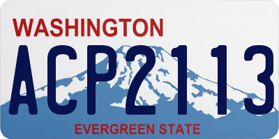 WA license plate ACP2113