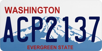 WA license plate ACP2137