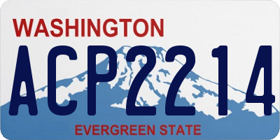 WA license plate ACP2214