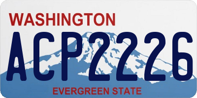 WA license plate ACP2226