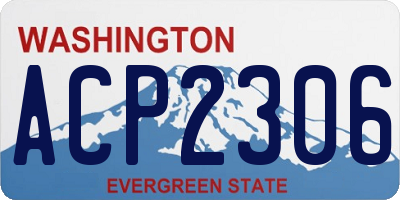 WA license plate ACP2306