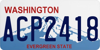 WA license plate ACP2418