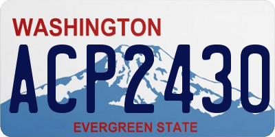 WA license plate ACP2430