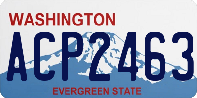 WA license plate ACP2463