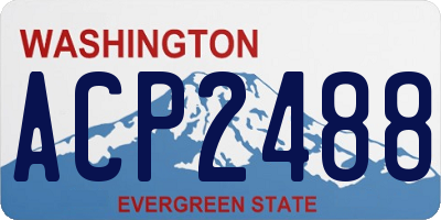 WA license plate ACP2488