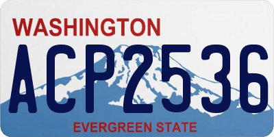 WA license plate ACP2536