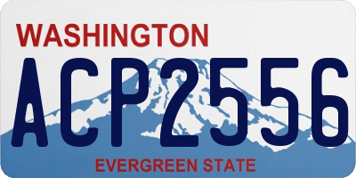 WA license plate ACP2556