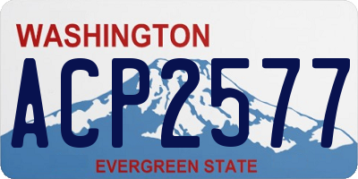 WA license plate ACP2577