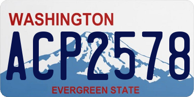 WA license plate ACP2578