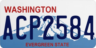 WA license plate ACP2584