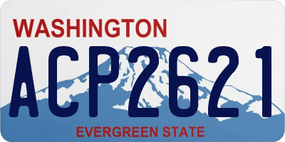 WA license plate ACP2621