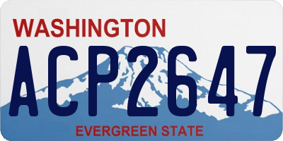 WA license plate ACP2647