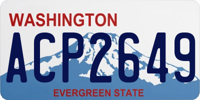 WA license plate ACP2649