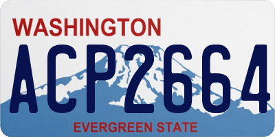 WA license plate ACP2664