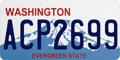 WA license plate ACP2699