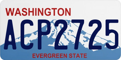 WA license plate ACP2725