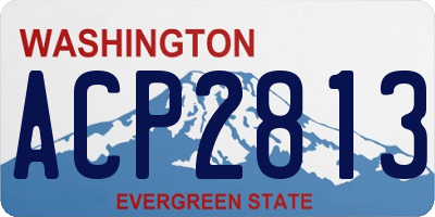 WA license plate ACP2813