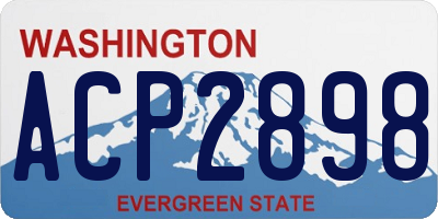 WA license plate ACP2898