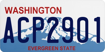 WA license plate ACP2901