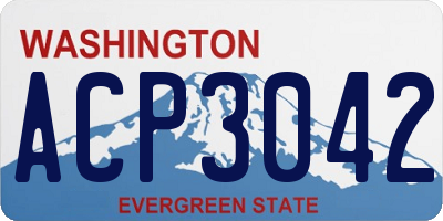 WA license plate ACP3042