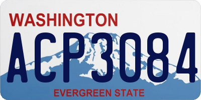 WA license plate ACP3084
