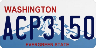 WA license plate ACP3150