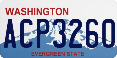 WA license plate ACP3260
