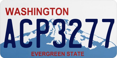 WA license plate ACP3277