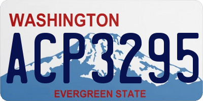 WA license plate ACP3295