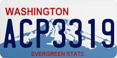 WA license plate ACP3319
