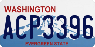 WA license plate ACP3396