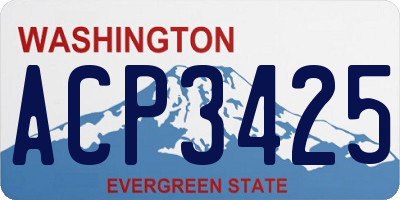 WA license plate ACP3425