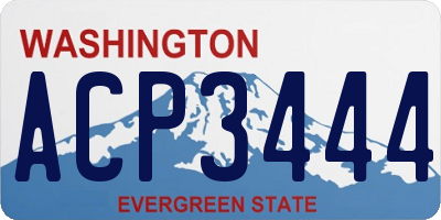 WA license plate ACP3444