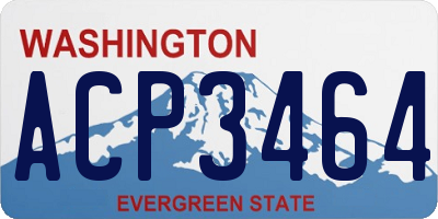 WA license plate ACP3464