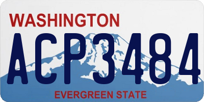 WA license plate ACP3484
