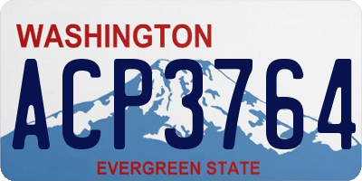 WA license plate ACP3764