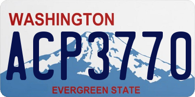 WA license plate ACP3770