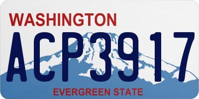 WA license plate ACP3917