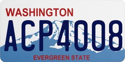 WA license plate ACP4008