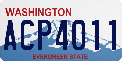 WA license plate ACP4011