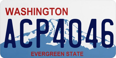 WA license plate ACP4046