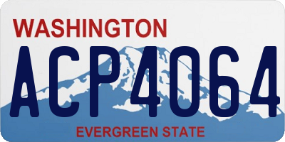 WA license plate ACP4064