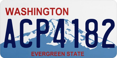 WA license plate ACP4182