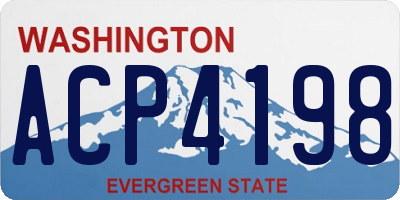 WA license plate ACP4198