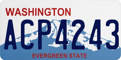 WA license plate ACP4243